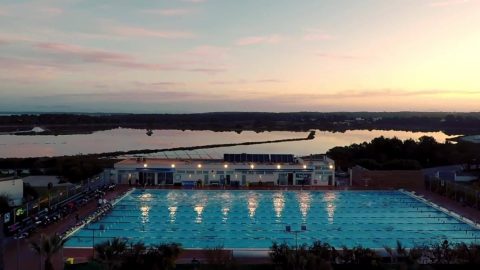 Outdoor Olympic-size pool at Best Swim Centre in Majorca